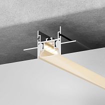 Профиль алюминиевый для светодиодной ленты 7234 для натяжного потолка трапециевидный 2м с комплектом аксессуаров (опал) IEK