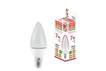 Лампа светодиодная FС37-7 Вт-230 В -3000 К–E14 Народная TDM