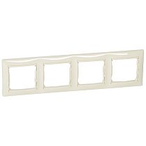 VALENA DIY Рамка 4-местная слоновая кость