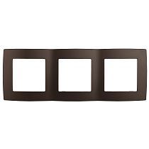 Рамка для выключателей и розеток тройная ЭРА 12 12-5003-13 пластик бронза
