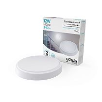 Светильник светодиодный ЖКХ Gauss HALL круг 12Вт 940lm 4000K 200-240V IP40 d135х32мм бел с микроволновым датчиком