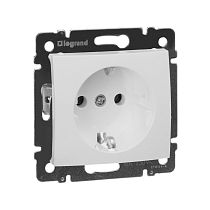 VALENA Розетка 1-местная с заземлением без защитных шторок 16А белый