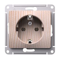 Glossa Сосна Розетка с заземлением, 16А, механизм Systeme Electric (Schneider Electric)