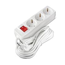 Удлинитель бытовой 3500 Вт 16А IP20 3 гнезда ПВС с заземлением с выключателем 7м Союз