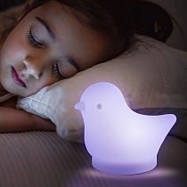 Ночник детский антистресс ЭРА NLED-412-1W-W Птичка, силиконовый, белый, на батарейках или от USB Ночник детский антистресс ЭРА NLED-412-1W-W Птичка, силиконовый, белый, на батарейках или от USB