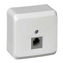 ЭТЮД открытая установка Белый Розетка ТЛФ одинарная Systeme Electric (Schneider Electric)