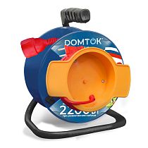 Удлинитель сил. на катушке "DOMTOK" с 1 выносн. роз., ПВС 2*1, 2,2кВт, б/з 40м