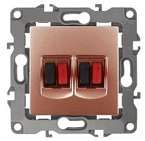 Розетка ЭРА 12 12-3112-14 медь аудио двойная Розетка ЭРА 12 12-3112-14 медь аудио двойная