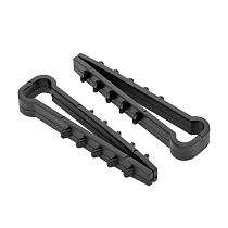 Дюбель-хомут для плоского кабеля (5-8мм) черный (100шт.) EKF PROxima