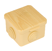 Коробка распаячная КМР-030-036  пылевлагозащитная, 4 мембранных ввода (65х65х50) светлое дерево EKF PROxima