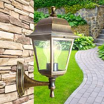 Светильник садово-парковый ЭРА НБУ 04-60-001 Леда бронзовый, настенный Е27, IP44