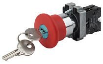 Кнопка ЭРА LAY5-BS142 "Грибок"с ключом  красный d22мм  240В 1р (20/200/3200) Кнопка ЭРА LAY5-BS142 "Грибок"с ключом  красный d22мм  240В 1р (20/200/3200)