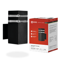 Светильник уличный односторонний НБУ POLO-S-1xA60-BL-алюм под 1xA60 E27 черный IP65 IN HOME