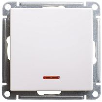 Wessen 59 Белый Переключатель 1 клавишный  с подстветкой 10АХ Systeme Electric (Schneider Electric)