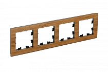 AtlasDesign Nature Дерево Бамбук Рамка 4-постовая  (Schneider Electric) Systeme Electric (Schneider Electric)