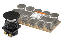 Выключатель кнопочный КЕ 021-У2-исп.4 гриб без фиксации черный 1з 10A 660B IP40  TDM