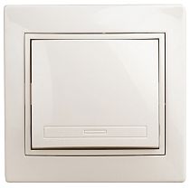 Выключатель ЭРА Intro Plano 1-101-02 10А 250В слоновая кость одноклавишный