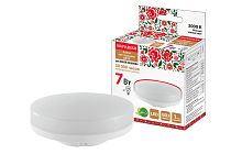 Лампа светодиодная GX53-7 Вт-230 В-3000 К-Э, h=26 мм, Народная TDM