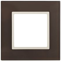 Рамка для выключателей и розеток одиночная ЭРА Elegance 14-5101-31 стекло мокко
