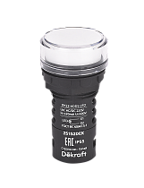 Лампа коммутационная ADDS D22 LED белая 220В AC/DC ЛK-22 IP55