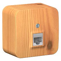 Blanca открытая установка с изолированной пластиной Ясень Розетка компьютерная RJ45, кат.5E Systeme Electric (Schneider Electric)