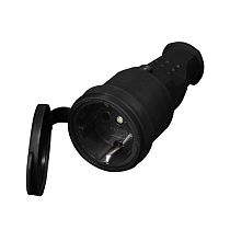 Разъем штепсельный с заземлением каучук 16А 250В IP44 UNIVERSAL