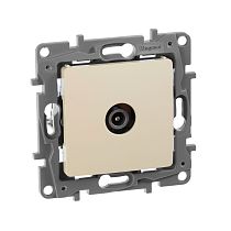 ETIKA Розетка TV оконечная слоновая кость