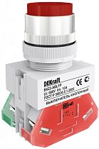 Выключатель кнопочный ABLFP ?22 мм Цвет:КРАСНЫЙ 220В ВK-22  DEKraft