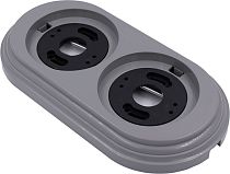 Рамка ЛИЗЕТТА двухпостовая пластик цвет Титан Bironi