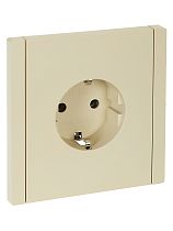 FORTE&PIANO Розетка 1-местная с заземлением без защитных шторок безвинтовое крепление 16А FP414 ваниль IEK