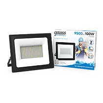 Прожектор светодиодный Gauss Elementary 100Вт 6900lm IP65 6500К черный