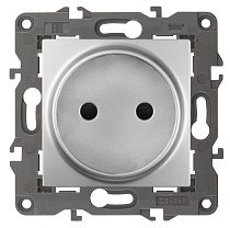 Розетка ЭРА Elegance 14-2105-03 16А 250В алюминий без заземления