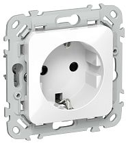 FLITE Розетка с заземлением с защитными шторками 16А РСш11-0-ФлБ белый IEK
