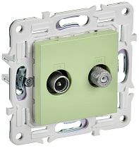 SKANDY Розетка двойная TV+SAT SK-A13G мятный IEK