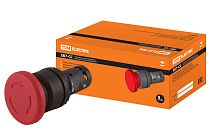 Кнопка грибовидная, возврат поворотом SB7-CCS545 d35мм 1з+1р красная  TDM