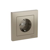 AtlasDesign Шампань Розетка с заземлением со шторками, 16А, в сборе, быстрозажим. клемм