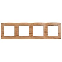 Рамка для выключателей и розеток четверная ЭРА 12 12-5004-09 пластик дуб