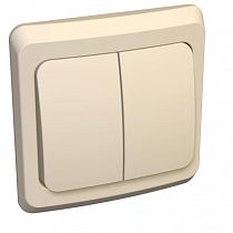 ЭТЮД скрытая установка Кремовый Выключатель 2 клавишный Systeme Electric (Schneider Electric)