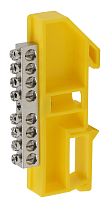Шина PE "Земля" ЭРА NO-222-91-1 на DIN-изоляторе ШНИ-6х9-8 никелированная Д-Желтый