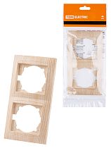 Рамка 2-х постовая вертикальная сосна "Лама"  TDM