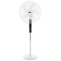 Вентилятор напольный DUX белый/синий 60 Вт, 5 лопастей, подставка круглая, д/у управление