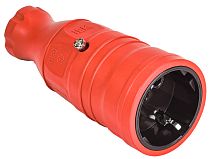 Розетка OMEGA переносная РБп14-1-0м IP20 красная  IEK