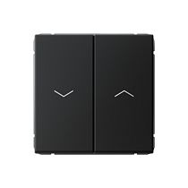 ARTGALLERY 2-клавишный ВЫКЛЮЧАТЕЛЬ ДЛЯ ЖАЛЮЗИ, 2х сх.4, 10А, механизм, быстрозажим. клем., КАРБОН