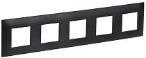 SKANDY Рамка 5-местная SK-F05Bl черный  IEK