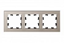 AtlasDesign Nature Стекло Шампань Рамка 3-постовая  (Schneider Electric) Systeme Electric (Schneider Electric)