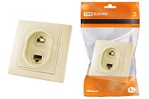 Розетка телефонная RJ11 + компьютерная RJ45 сл. кость "Таймыр" TDM Розетка телефонная RJ11 + компьютерная RJ45 сл. кость "Таймыр" TDM