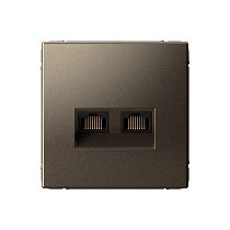ArtGallery Мокко Розетка двойная компьютерная RJ45+RJ45, кат.6А, механизм Systeme Electric (Schneider Electric)