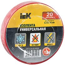 Изолента ПВХ 0,13х15 мм красная 20 метров  IEK