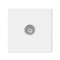 ArtGallery Белый TV Розетка проходная 4DB, механизм Systeme Electric (Schneider Electric)