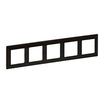 Рамка пятипостовая универсальная темное дерево Valena LIFE Legrand